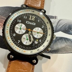 Dolce & Gabana leather strap watch